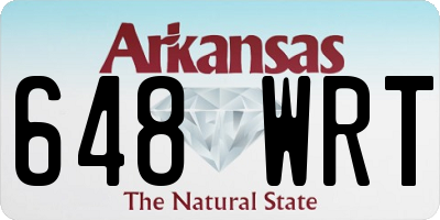 AR license plate 648WRT