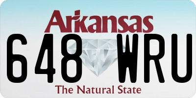 AR license plate 648WRU