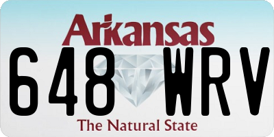 AR license plate 648WRV