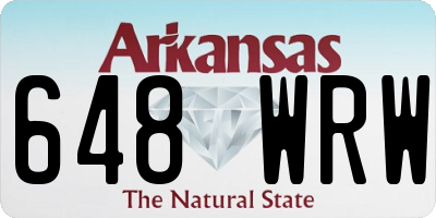 AR license plate 648WRW