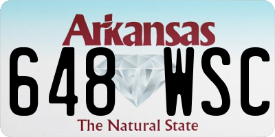 AR license plate 648WSC