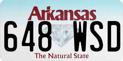 AR license plate 648WSD