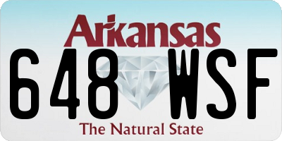 AR license plate 648WSF