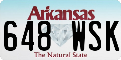 AR license plate 648WSK