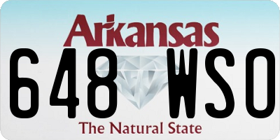 AR license plate 648WSO