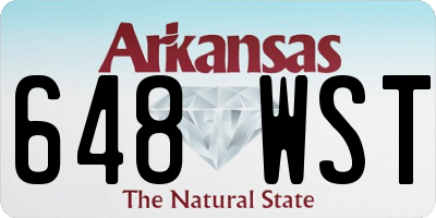 AR license plate 648WST