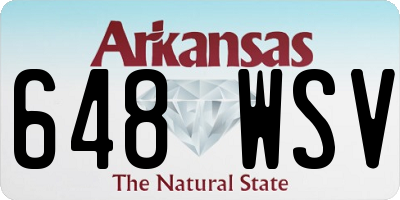 AR license plate 648WSV