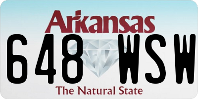AR license plate 648WSW