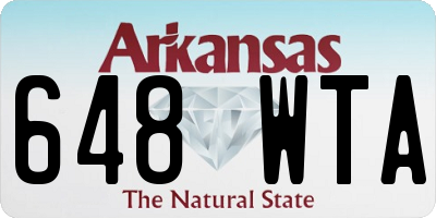 AR license plate 648WTA