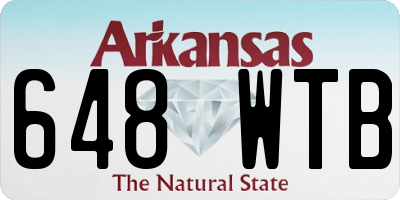 AR license plate 648WTB