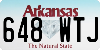 AR license plate 648WTJ