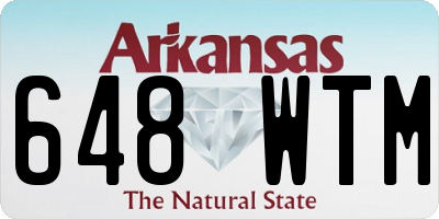 AR license plate 648WTM