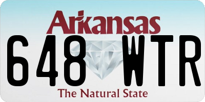 AR license plate 648WTR