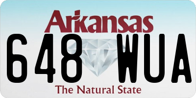 AR license plate 648WUA