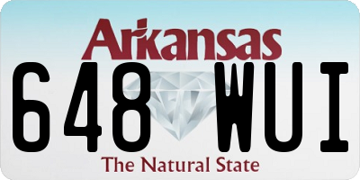 AR license plate 648WUI