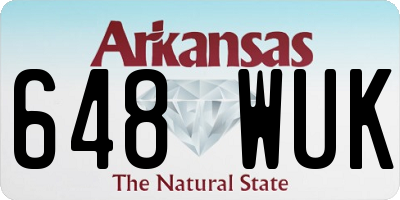 AR license plate 648WUK