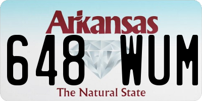 AR license plate 648WUM