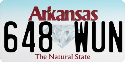 AR license plate 648WUN