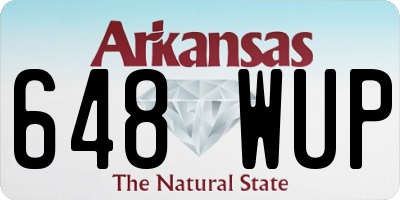 AR license plate 648WUP