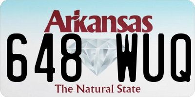 AR license plate 648WUQ