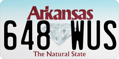 AR license plate 648WUS