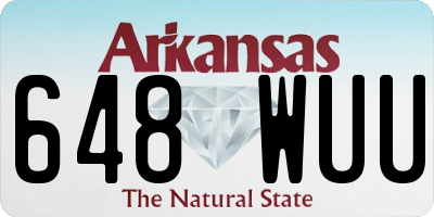 AR license plate 648WUU
