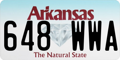 AR license plate 648WWA