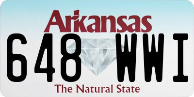 AR license plate 648WWI