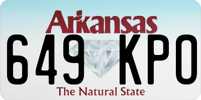 AR license plate 649KPO
