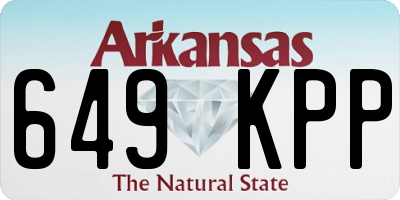 AR license plate 649KPP