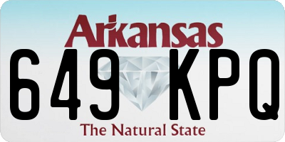 AR license plate 649KPQ