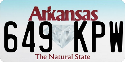 AR license plate 649KPW