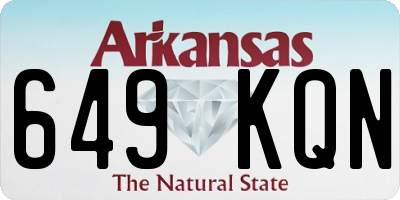 AR license plate 649KQN