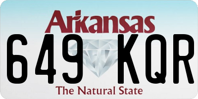 AR license plate 649KQR