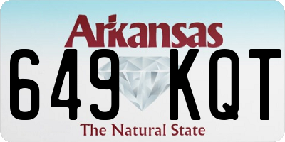 AR license plate 649KQT
