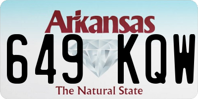 AR license plate 649KQW
