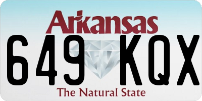 AR license plate 649KQX