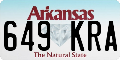 AR license plate 649KRA