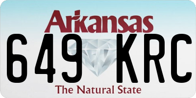 AR license plate 649KRC