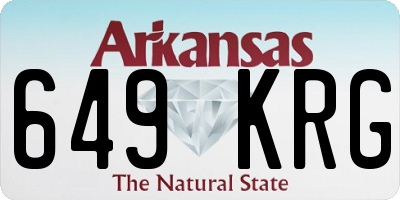 AR license plate 649KRG