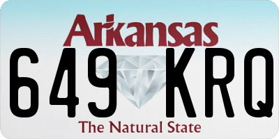 AR license plate 649KRQ