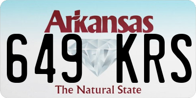 AR license plate 649KRS