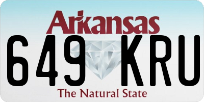 AR license plate 649KRU