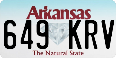 AR license plate 649KRV