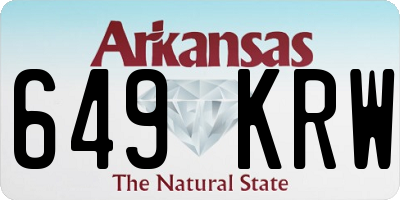 AR license plate 649KRW