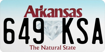 AR license plate 649KSA
