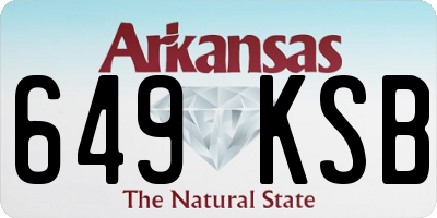 AR license plate 649KSB