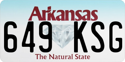 AR license plate 649KSG