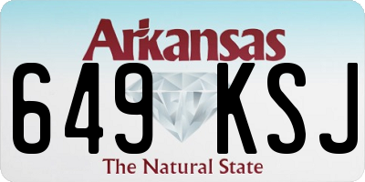 AR license plate 649KSJ