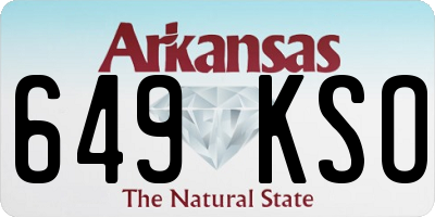 AR license plate 649KSO